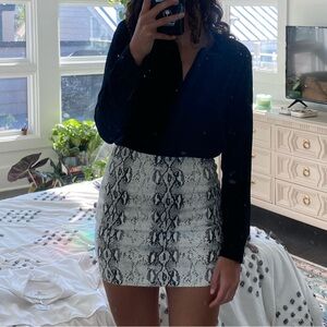 SNAKESKIN MINI SKIRT